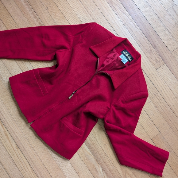 Chic Red Blazer by Calvin Klein - Picture 1 of 8